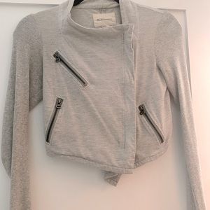 BCBG Generation Zip Up Crop Long Sleeve